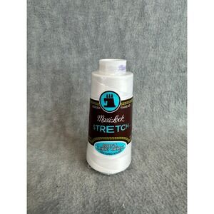 Maxi-Lock Stretch Serger Thread White 32109 Textured Nylon 2000 Yds‎ New